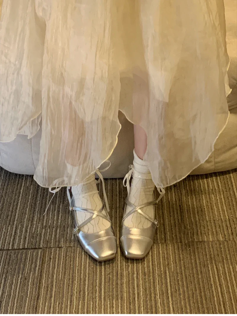 In Disguise Thick Heeled Ballet Shoes - Image 5