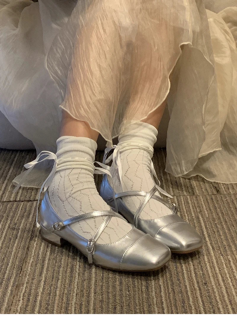 In Disguise Thick Heeled Ballet Shoes - Image 6