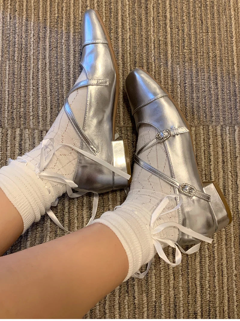 In Disguise Thick Heeled Ballet Shoes - Image 8