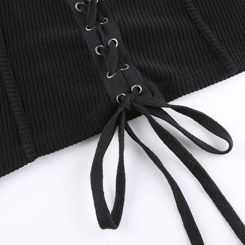 Ive Black Tie Up Dress - Image 6