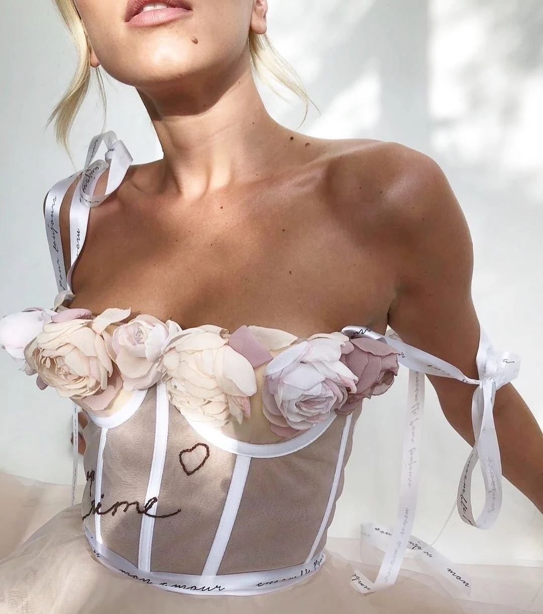 J'aime Floral Corset Top - Image 3