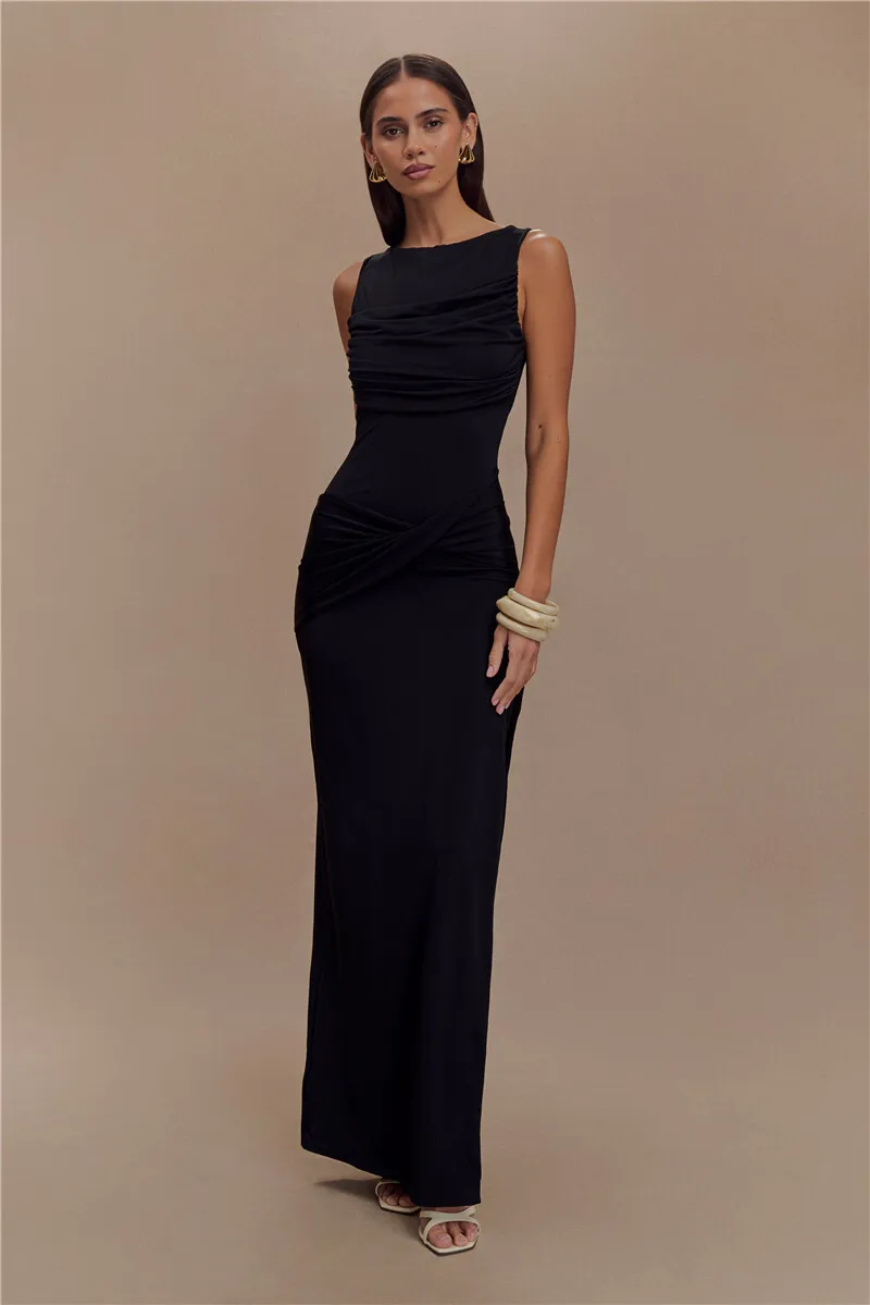Jennifer Backless Ruched Maxi Dress - Image 15