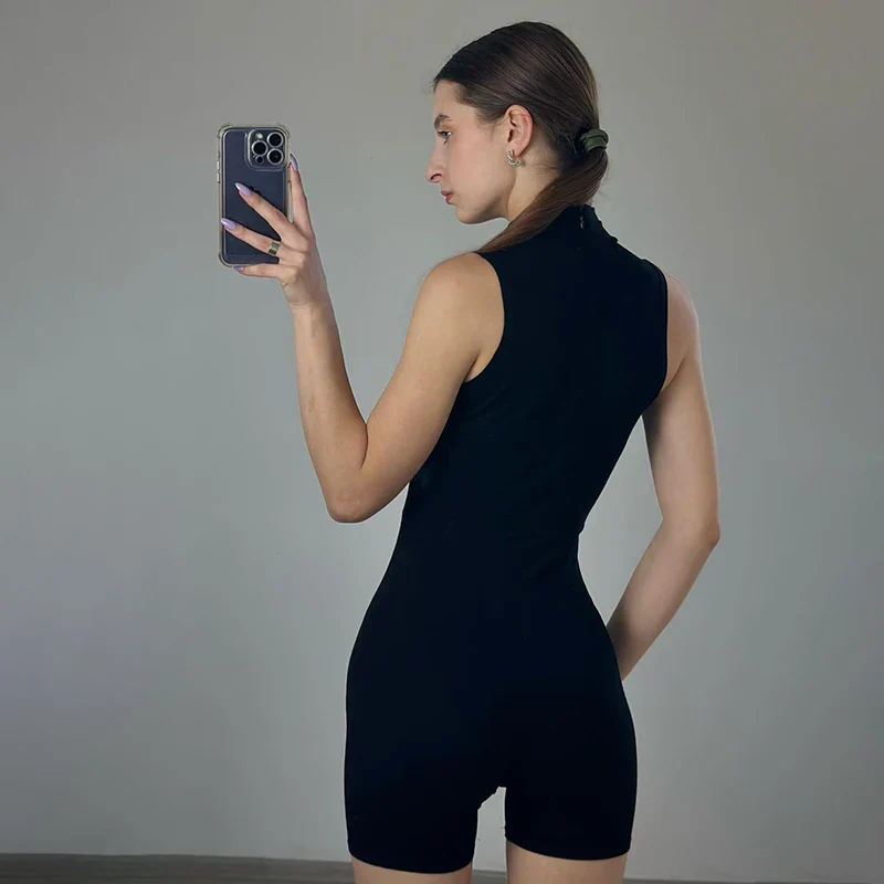 Jetset Black Mini Playsuit - Image 6