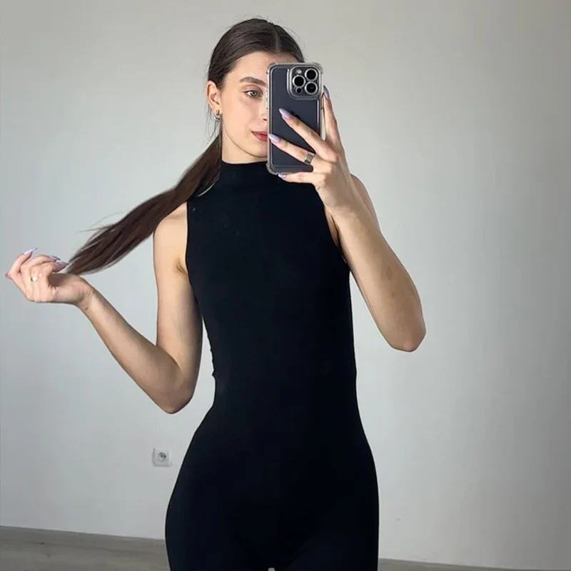 Jetset Black Mini Playsuit - Image 7