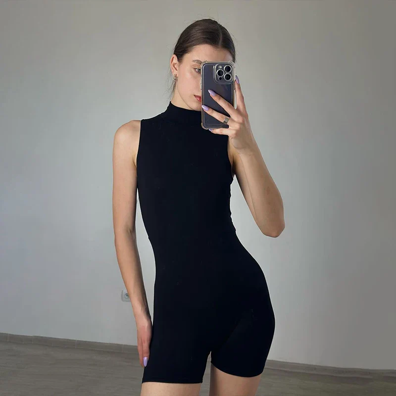 Jetset Black Mini Playsuit - Image 9