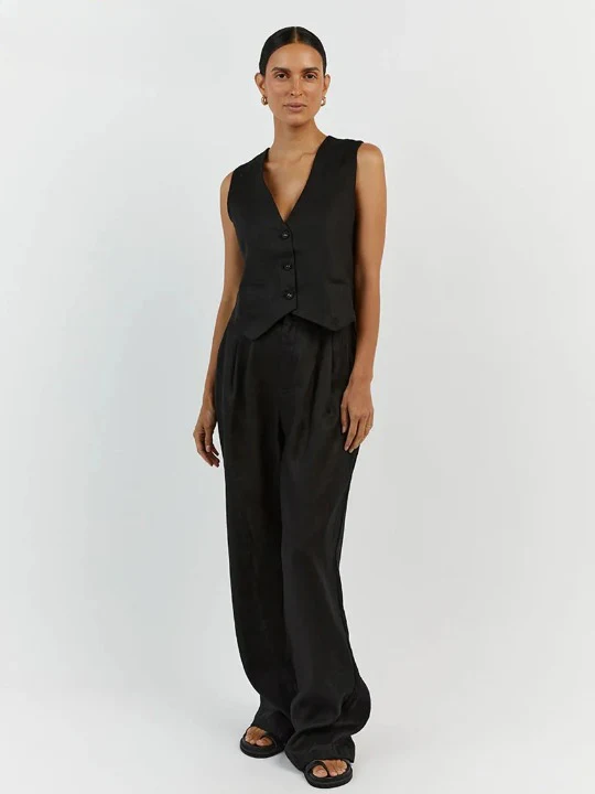 Justine High Waist Pants Suit Set - Image 10