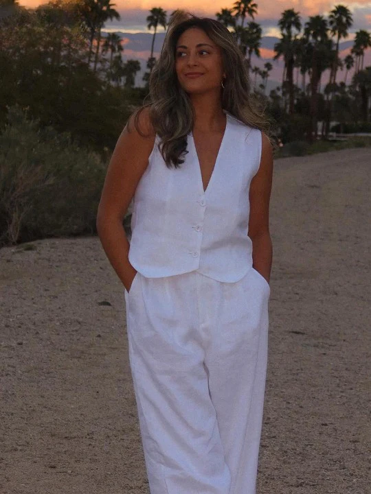 Justine High Waist Pants Suit Set - Image 4