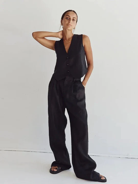 Justine High Waist Pants Suit Set - Image 8