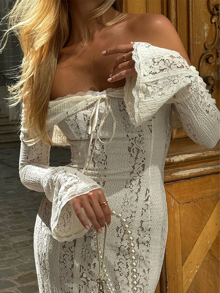 Kahluna Sheath Lace Up Maxi Dress - Image 3