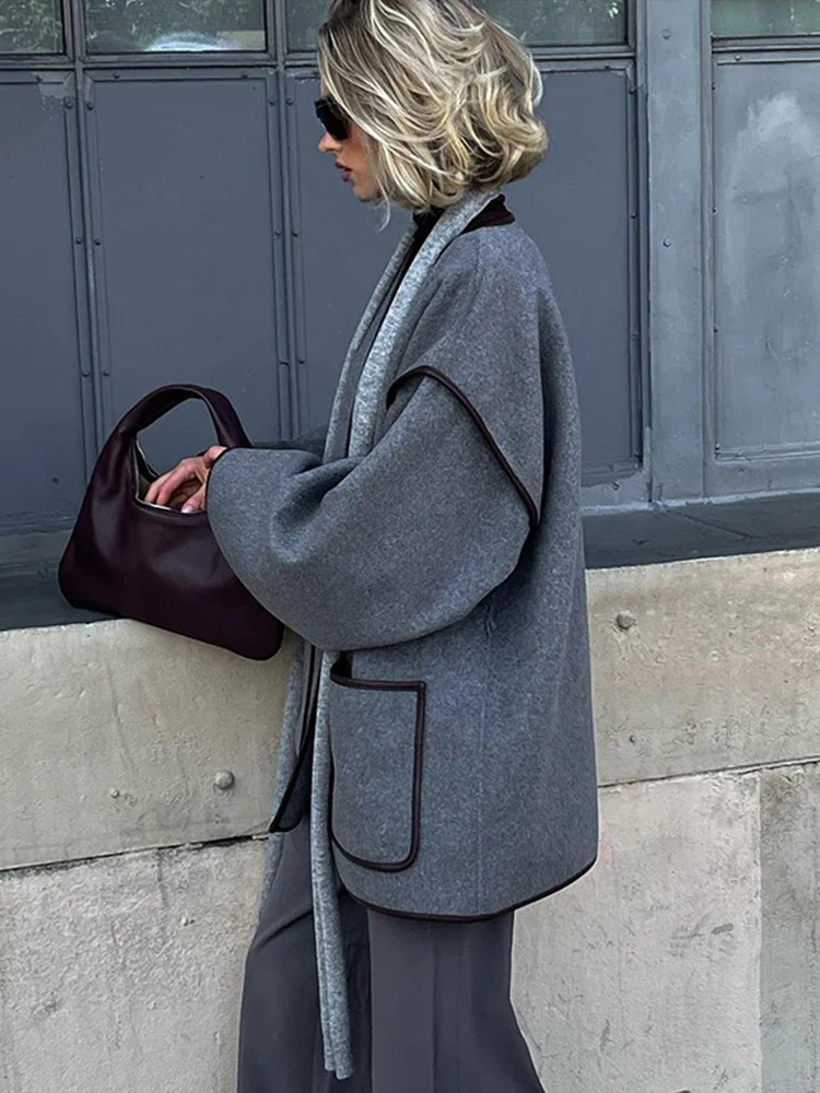 Kaia V-Neck Cardigan Coat - Image 3