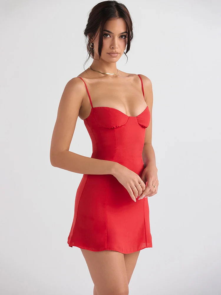 Katie Mini Chiffon Dress - Image 4