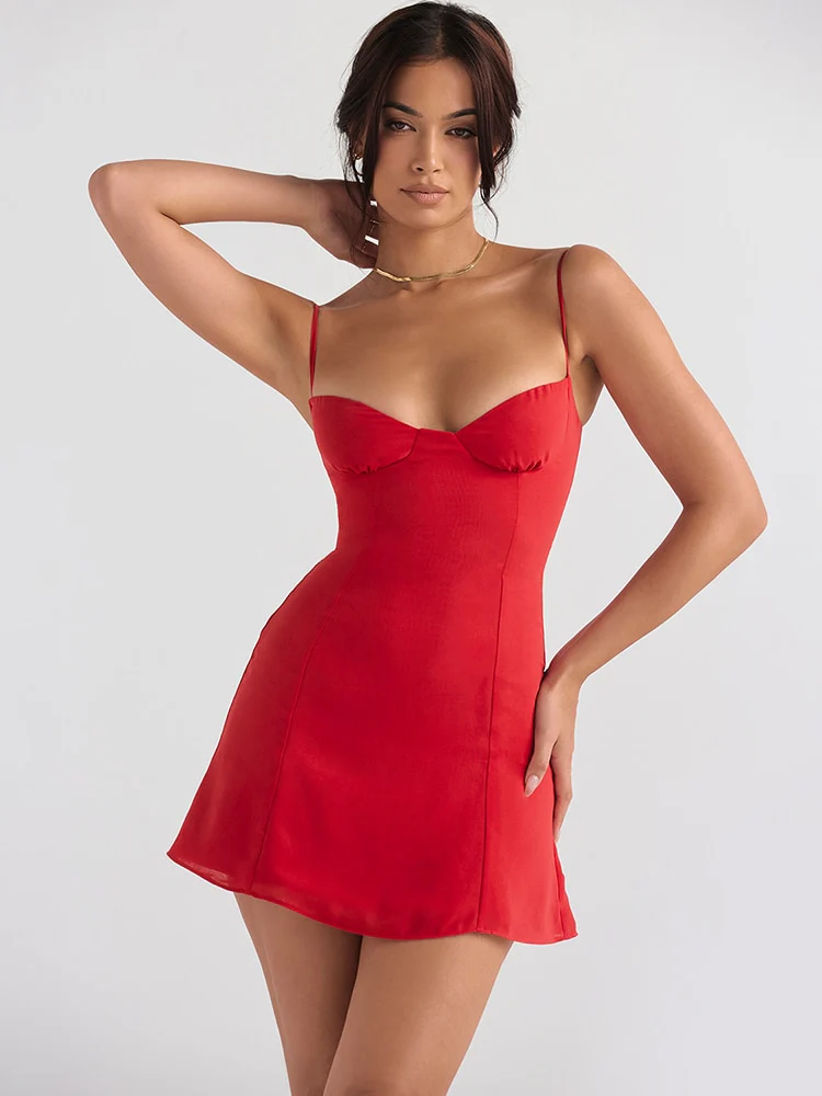Katie Mini Chiffon Dress - Image 5