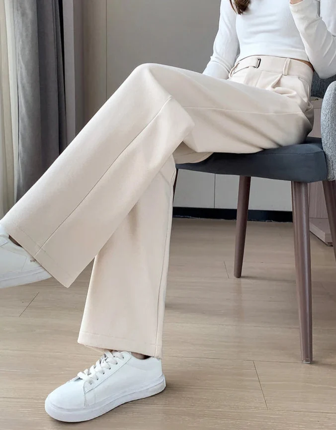 Katja Woolen Wide Leg Trousers - Image 11