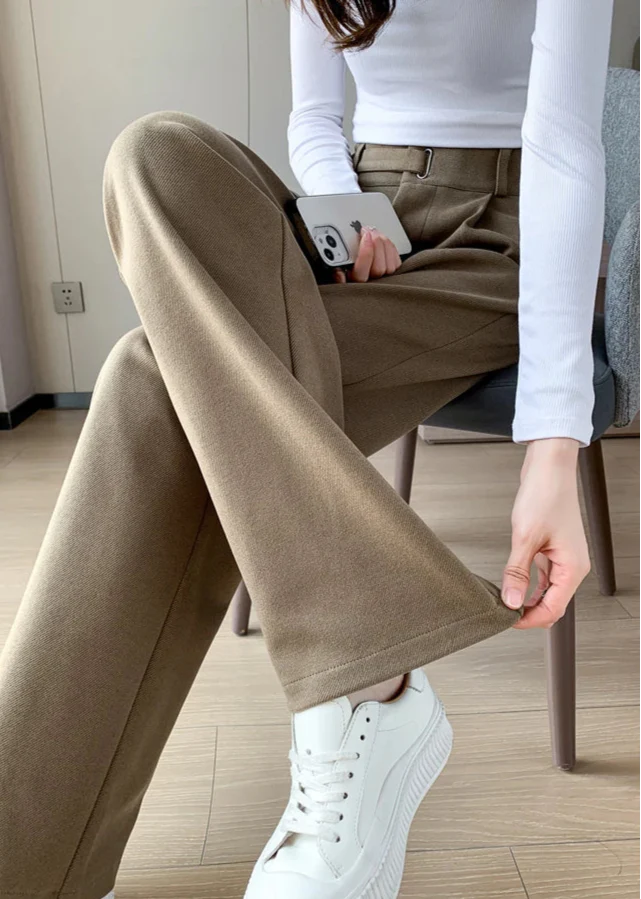 Katja Woolen Wide Leg Trousers - Image 16