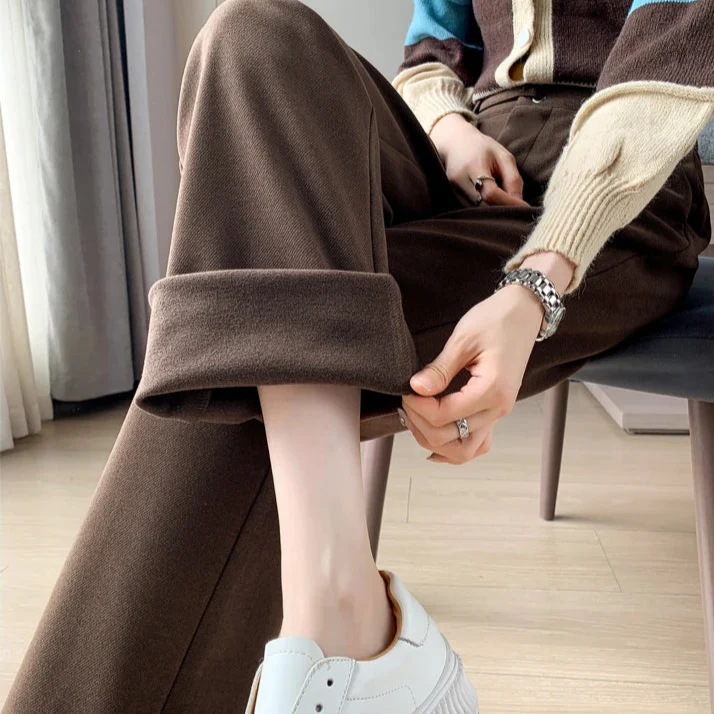 Katja Woolen Wide Leg Trousers - Image 2