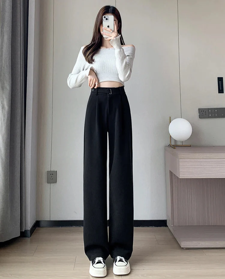 Katja Woolen Wide Leg Trousers - Image 20