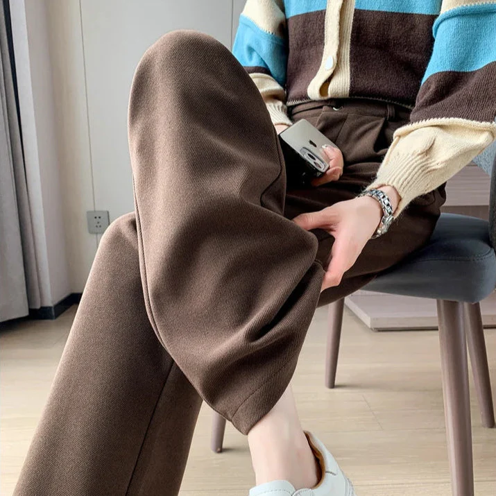 Katja Woolen Wide Leg Trousers - Image 4