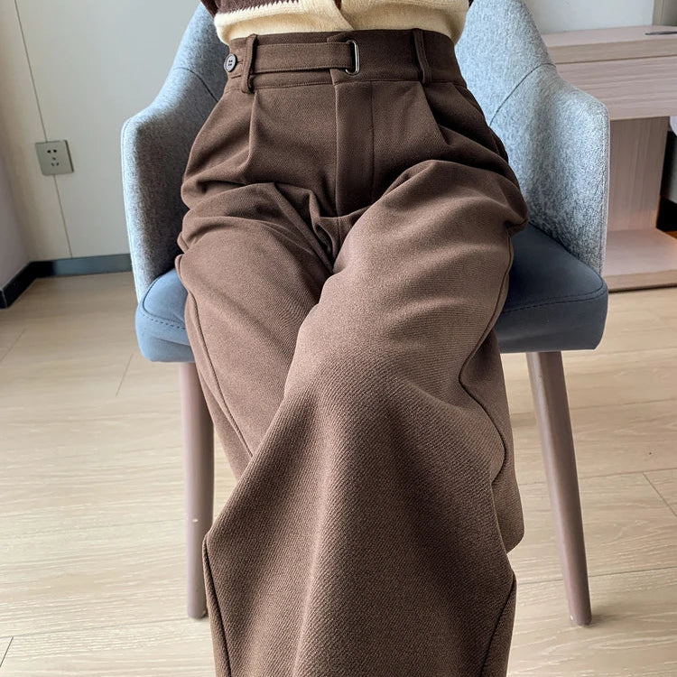 Katja Woolen Wide Leg Trousers - Image 5