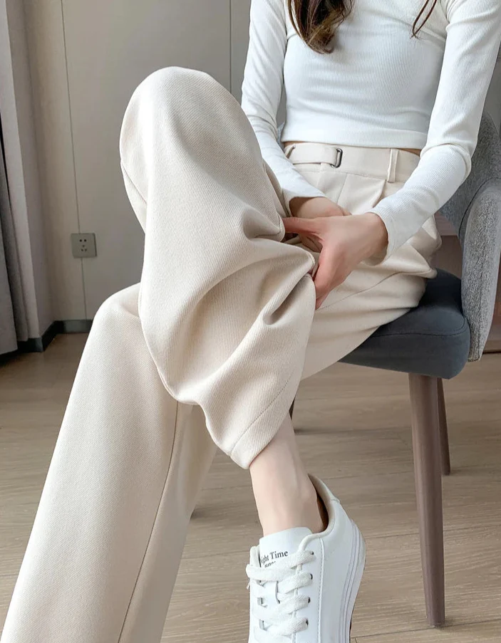 Katja Woolen Wide Leg Trousers - Image 9