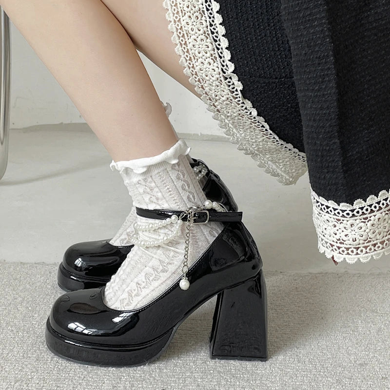 Kendra Pearl Ankle Straps Pumps - Image 2