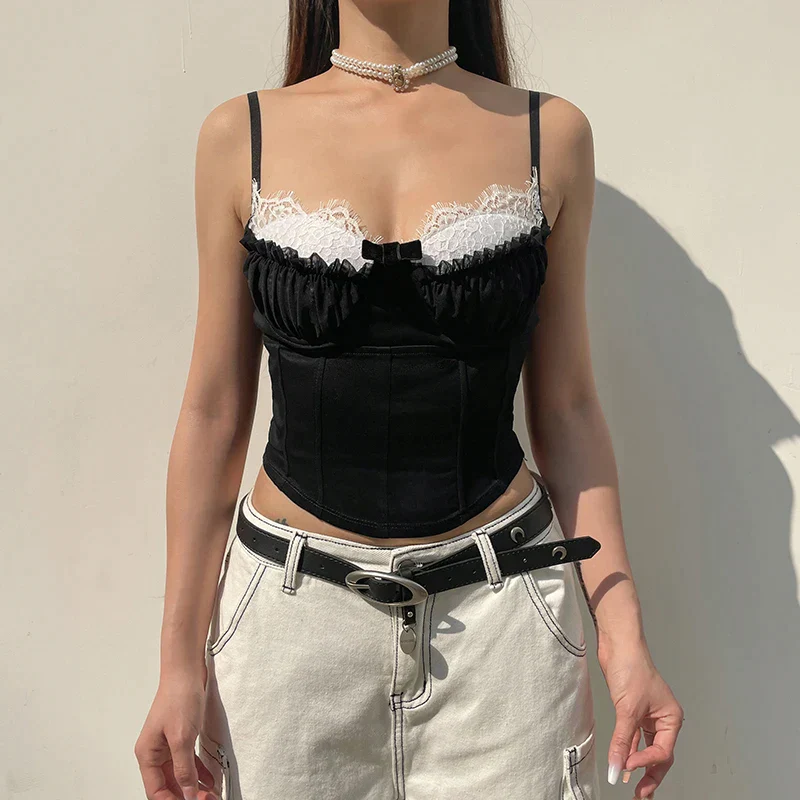 Laila Cropped Lace Cami Top - Image 4