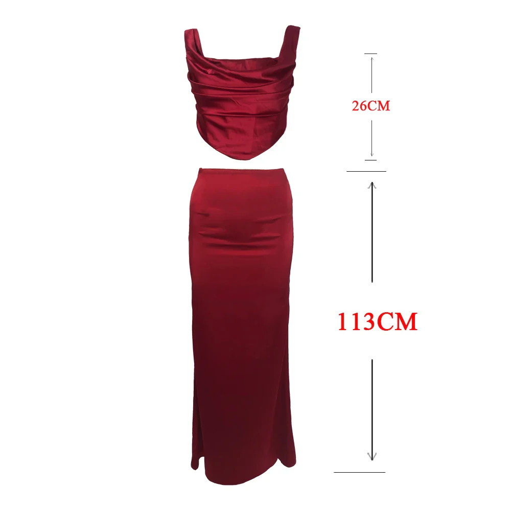 Laria Satin Bodycon Corset Set - Image 7