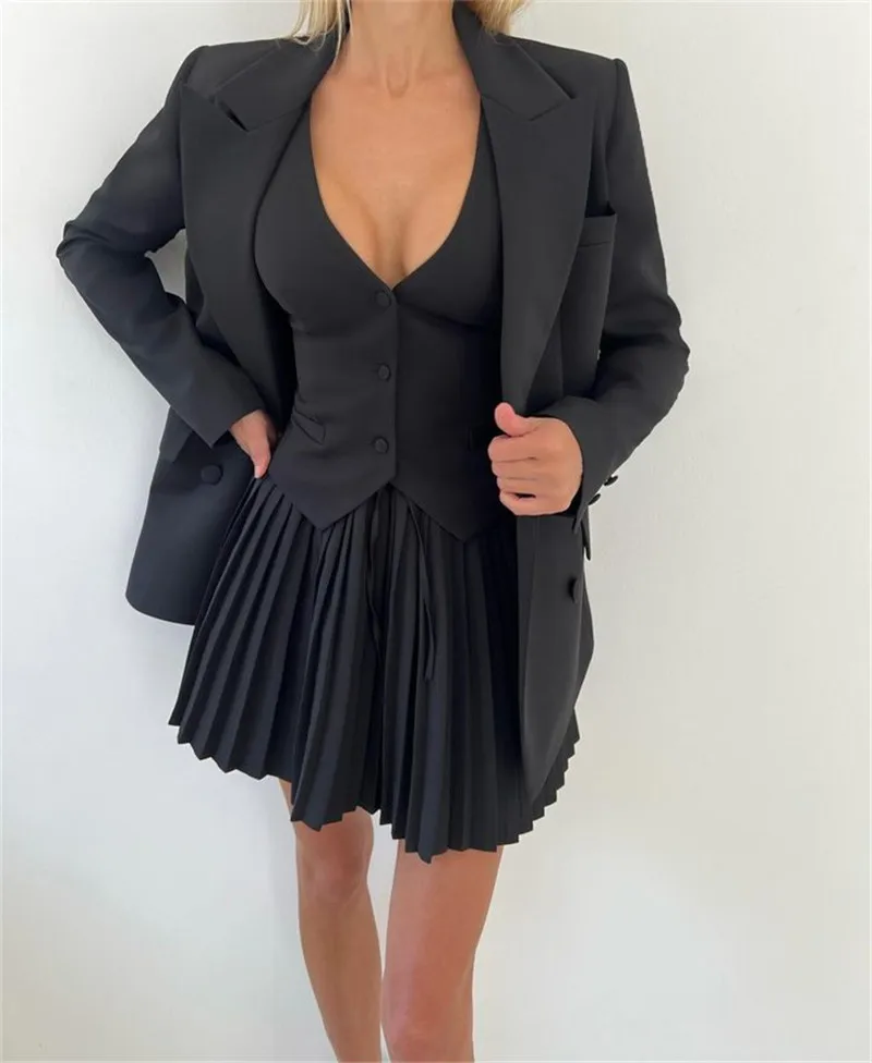 Lavish Layer Look Vest Mini Skirt Set - Image 20