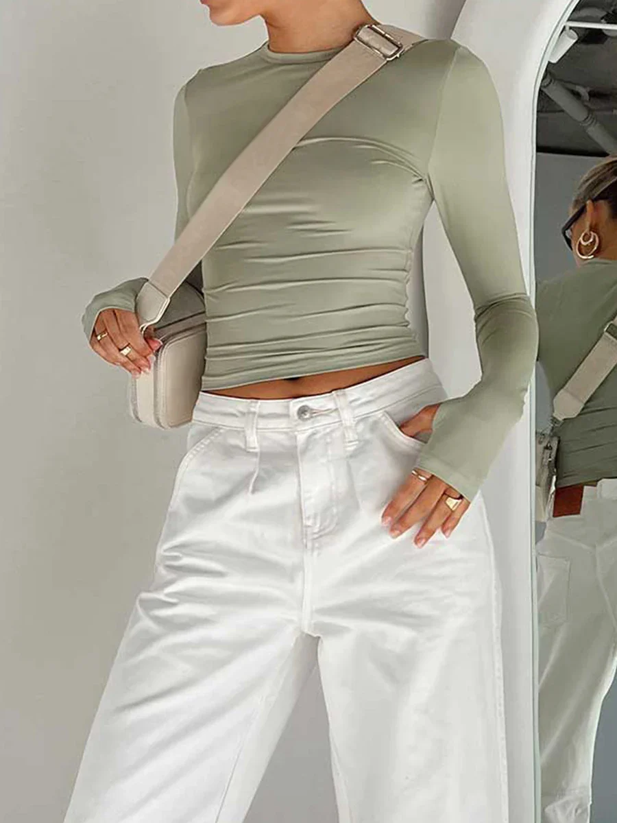 Lenny Thumbhole Crew Neck Top - Image 5