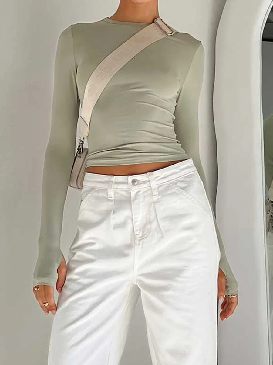 Lenny Thumbhole Crew Neck Top - Image 6