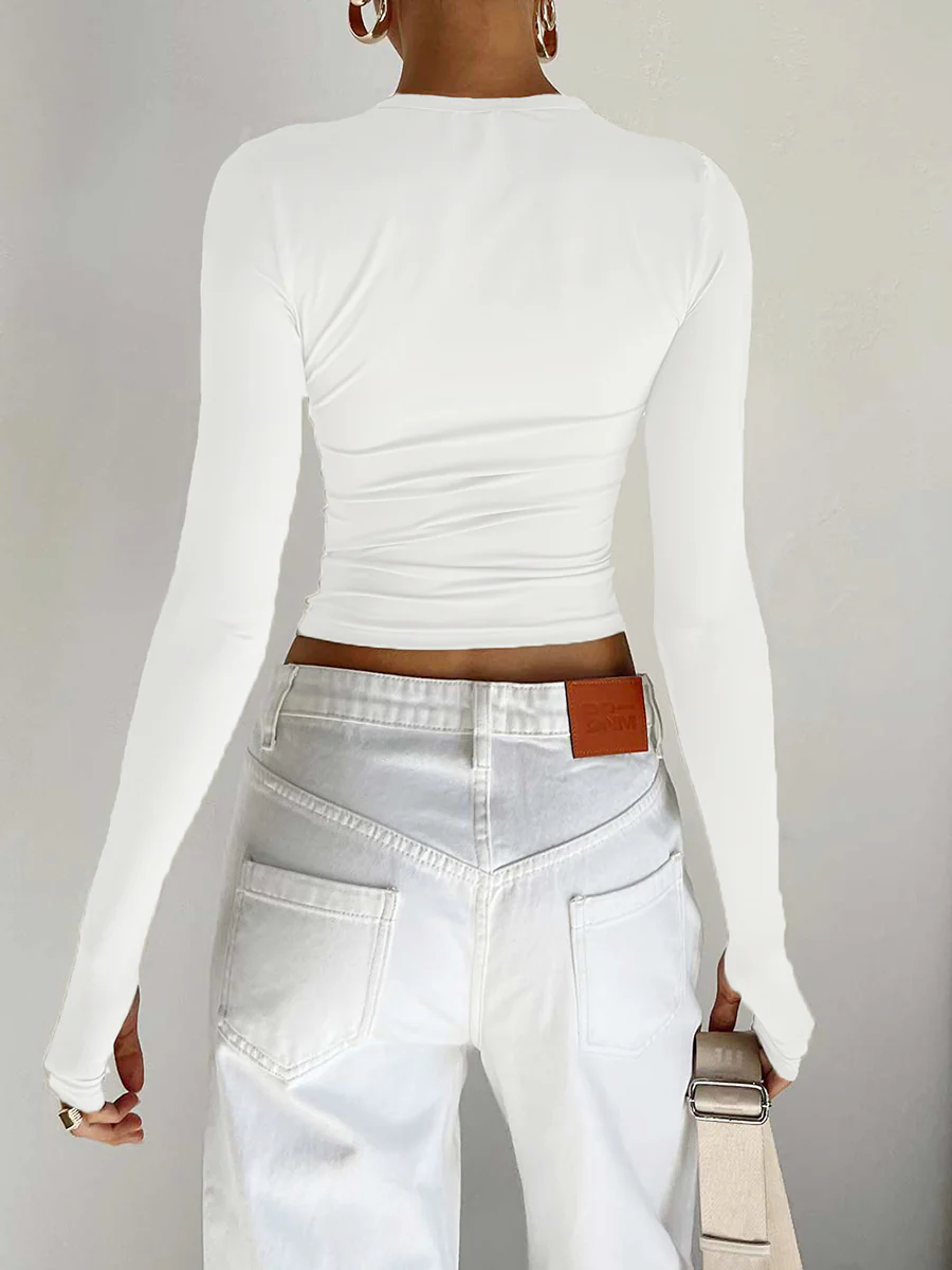 Lenny Thumbhole Crew Neck Top - Image 9