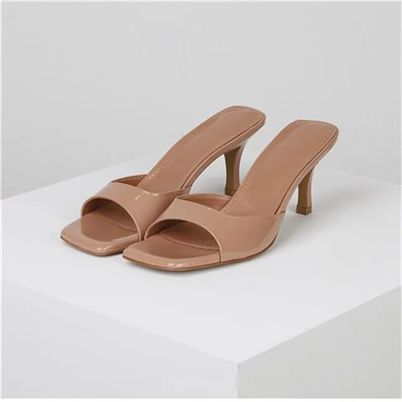 Leyla Lustre Square Open Toe Heels - Image 2