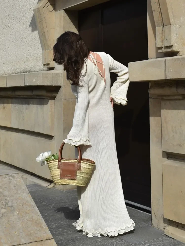 Lilianna Ruffle Hem Long Dress - Image 3