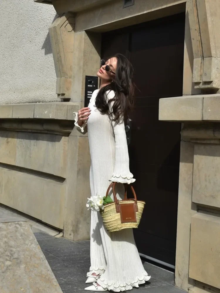 Lilianna Ruffle Hem Long Dress - Image 4