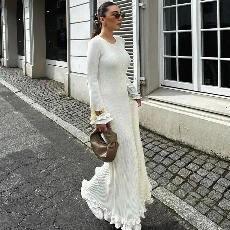 Lilianna Ruffle Hem Long Dress - Image 7