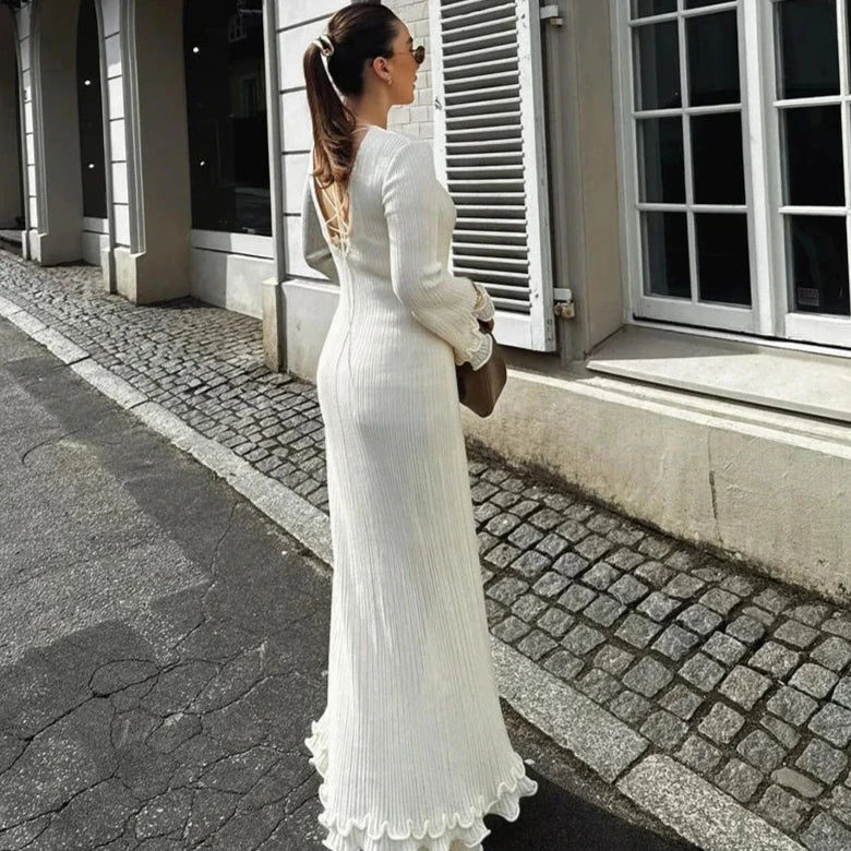 Lilianna Ruffle Hem Long Dress - Image 8
