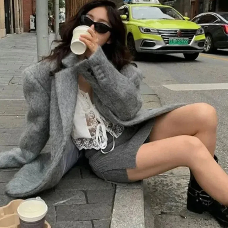 Lissette Turn Down Collar Coat - Image 17
