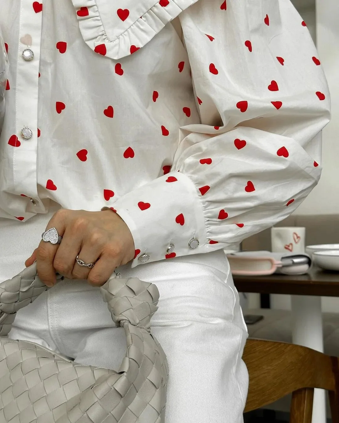 'Love In The Air' Heart Printed Shirt - Image 10