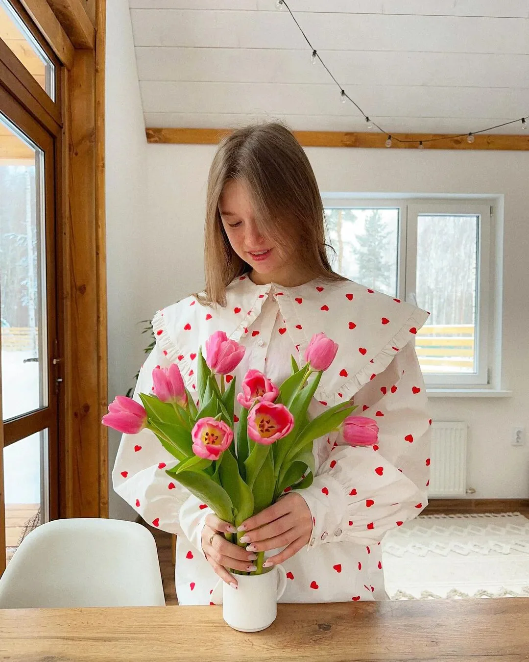 'Love In The Air' Heart Printed Shirt - Image 7