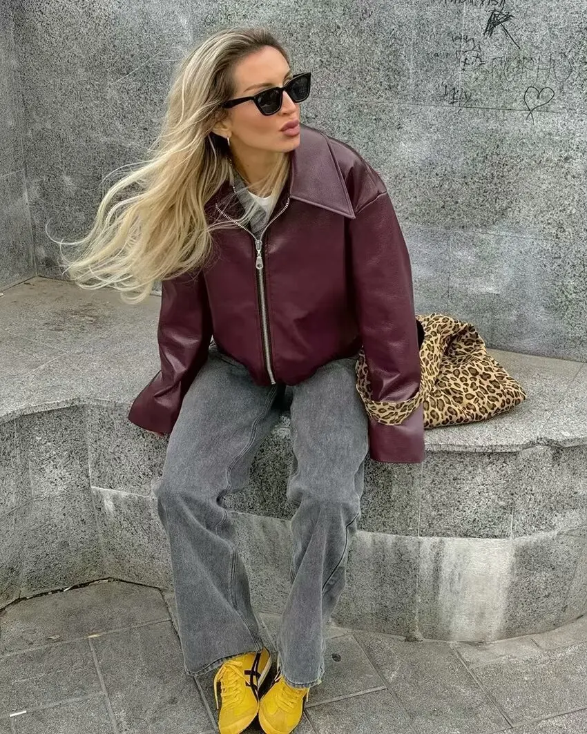 Maeve Faux Leather Jacket - Image 2