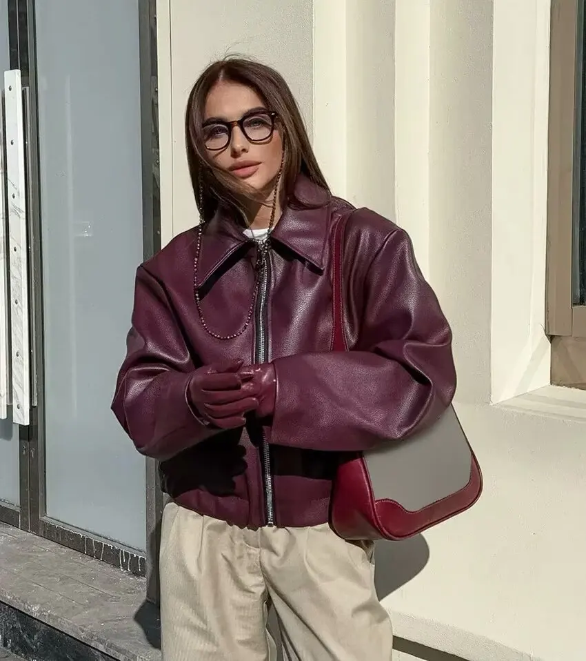 Maeve Faux Leather Jacket - Image 3