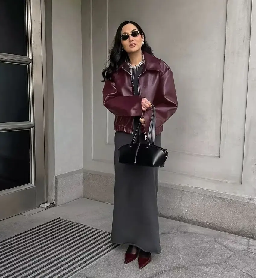 Maeve Faux Leather Jacket - Image 4