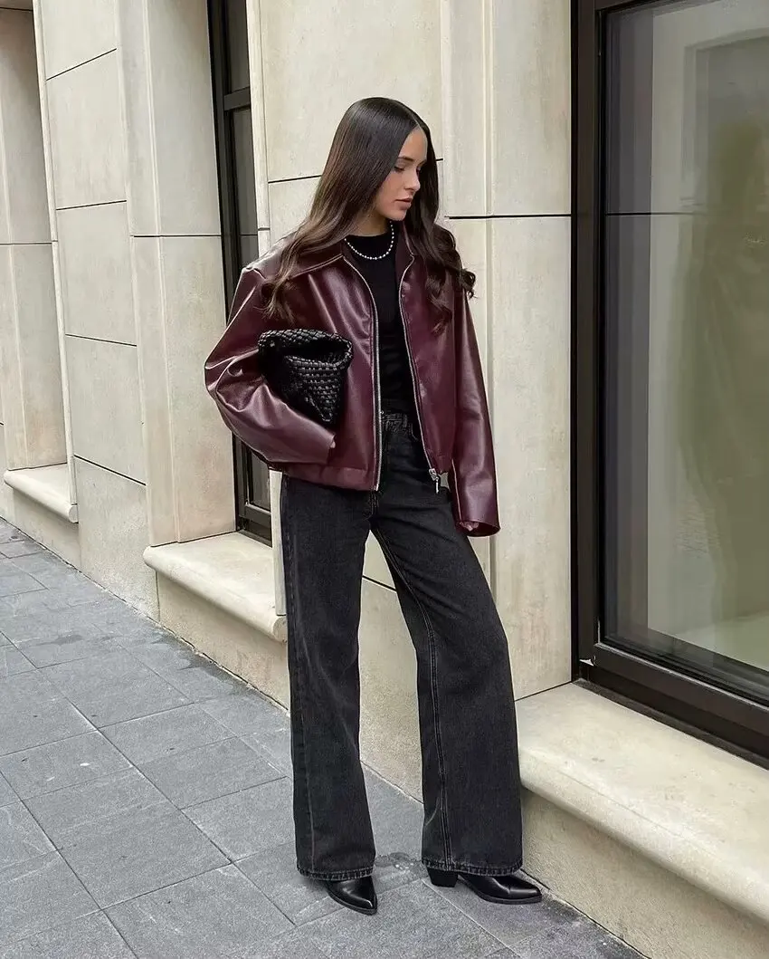 Maeve Faux Leather Jacket - Image 5