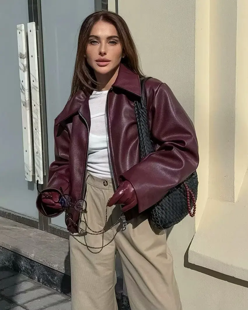 Maeve Faux Leather Jacket - Image 7