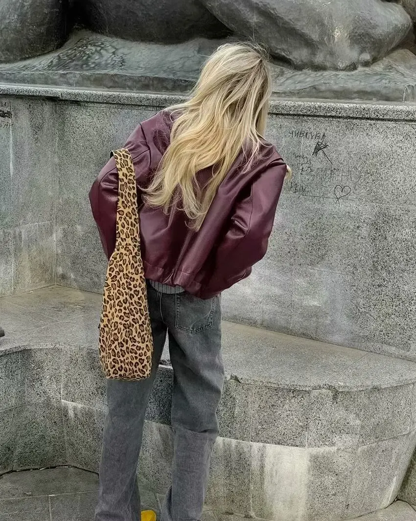 Maeve Faux Leather Jacket - Image 8