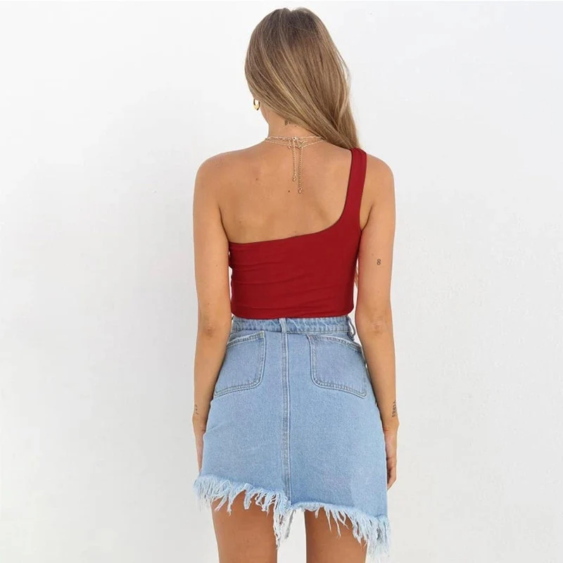 Margot One Shoulder Tank Top - Image 3