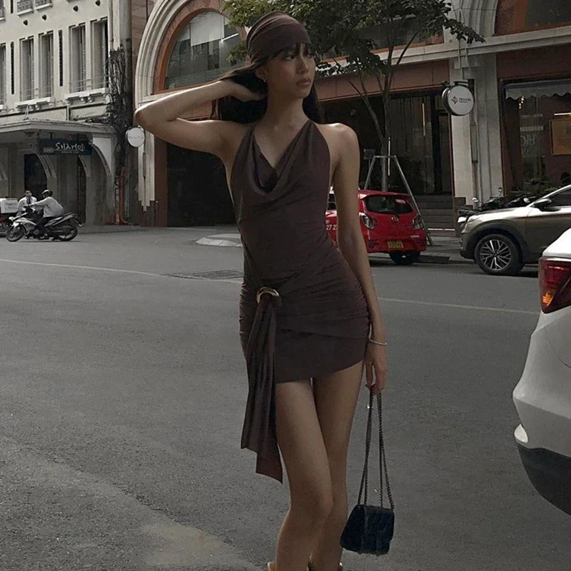 Mariposa Low Cut Backless Mini Dress - Image 6