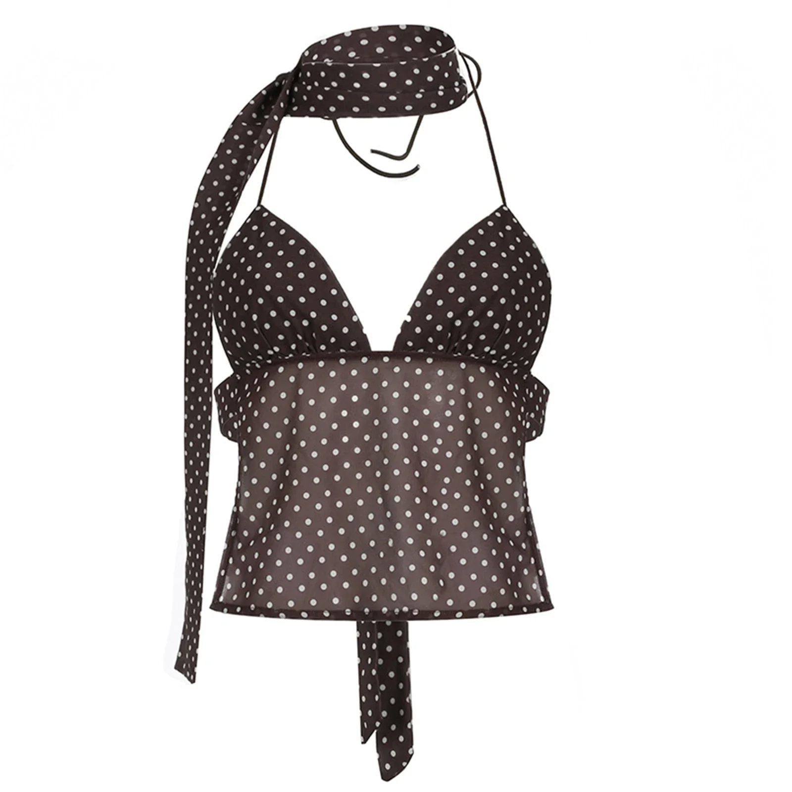Marline Polka Dot Backless Cami Top - Image 3