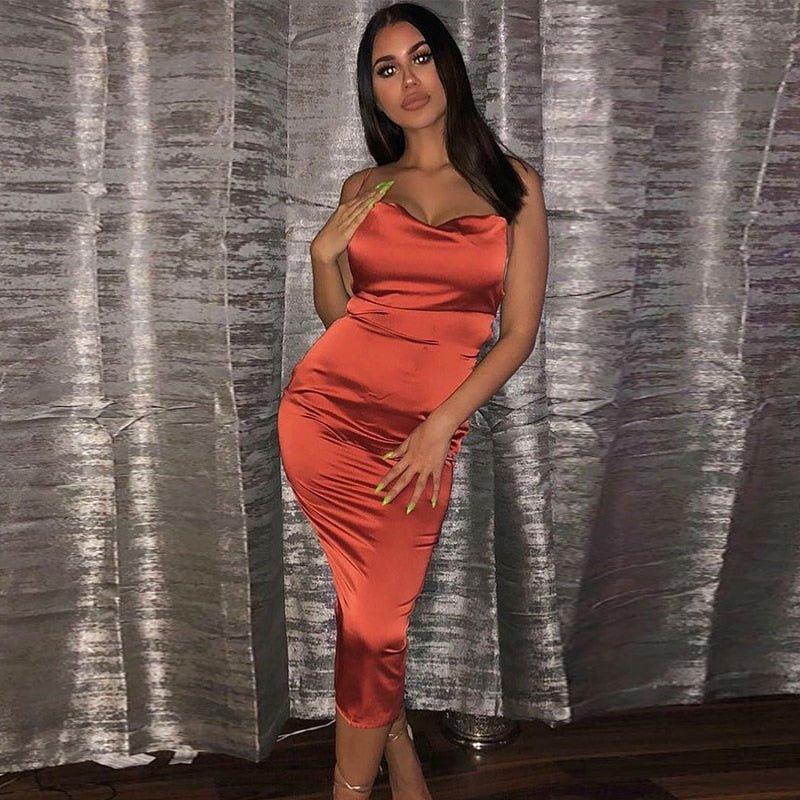 Matilda Satin lace up Dress - Image 4