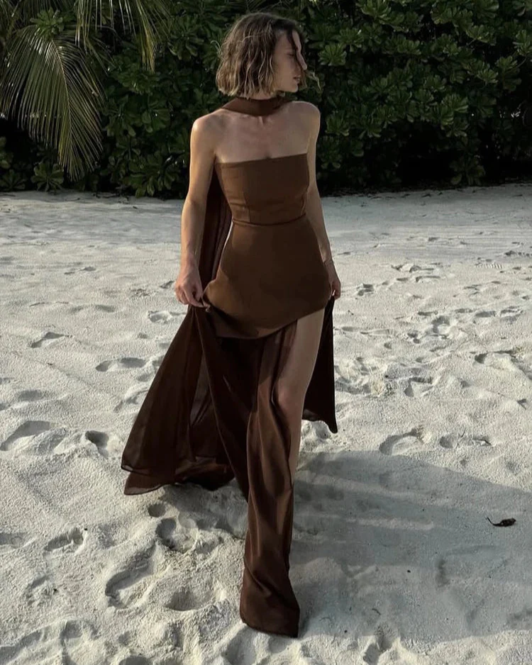Melina Strapless Dress With Ribbon - Image 10