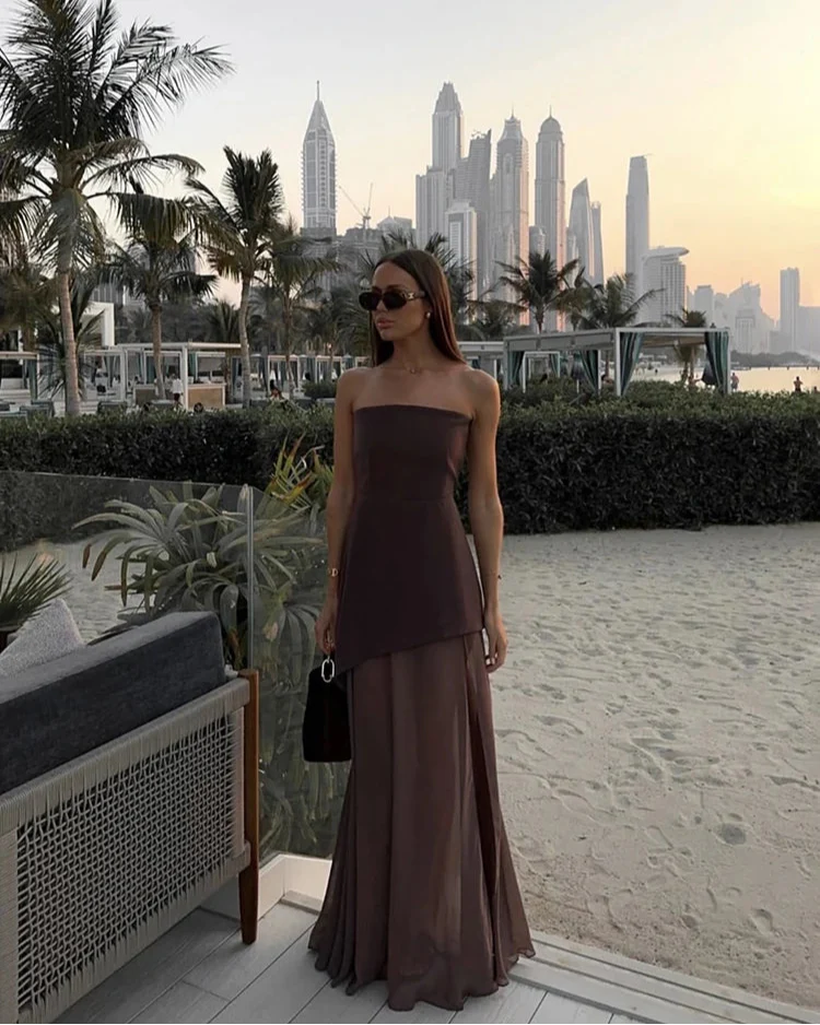 Melina Strapless Dress With Ribbon - Image 12